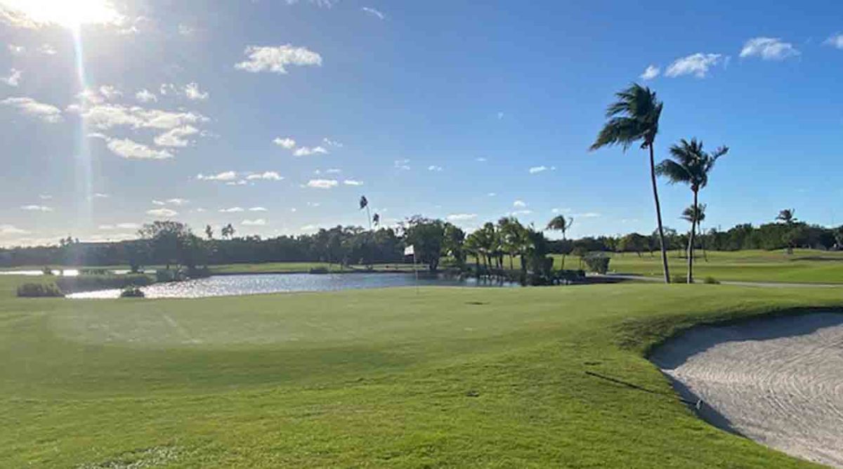 The 18th hole at Key West Golf Club