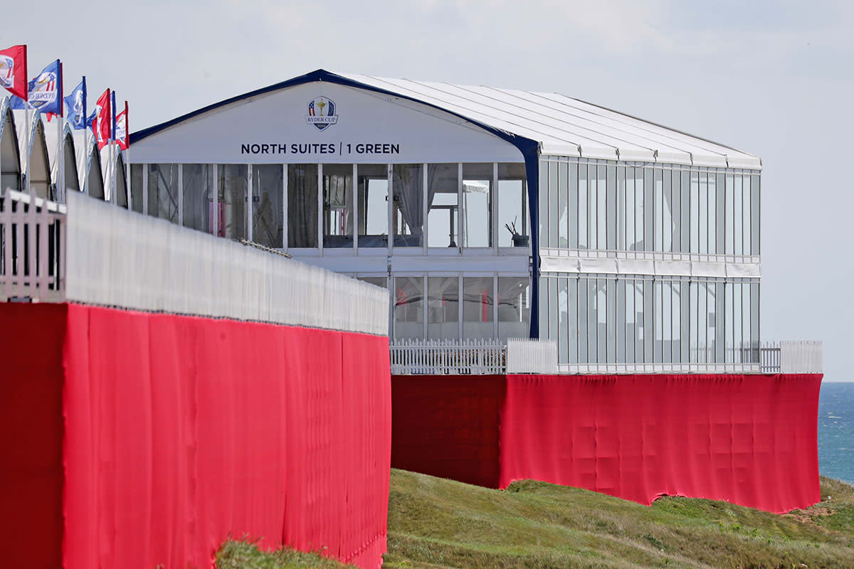 One of two two-story hospitality suites available for the Ryder Cup.