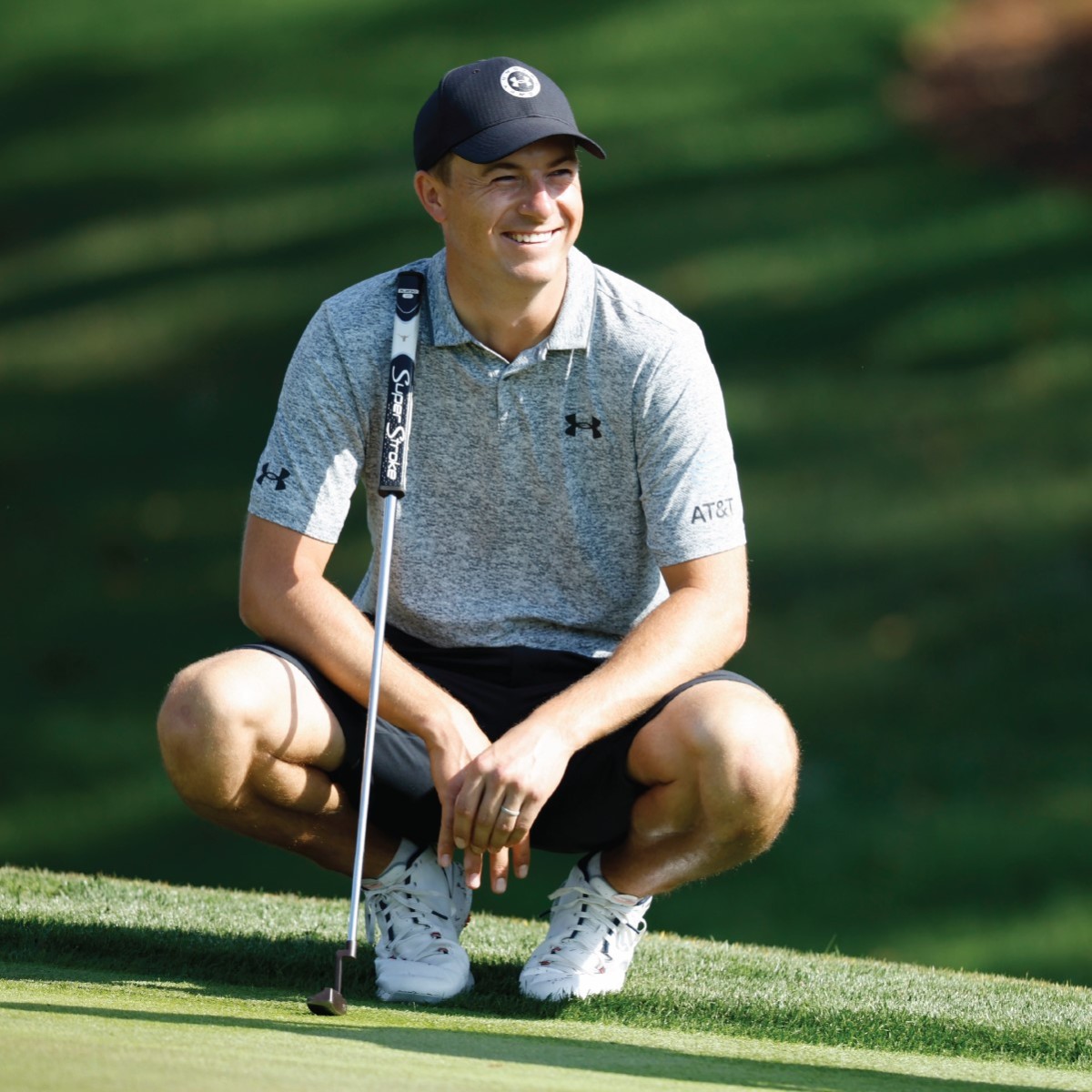 Jordan Spieth with a putter featuring a SuperStroke grip.