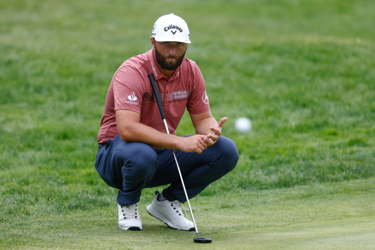 Jon Rahm of Spain looks on during Acciona Open de Espana, Round 4, Golf tournament at Club de Campo on October 15, 2023, in Madrid, Spain.