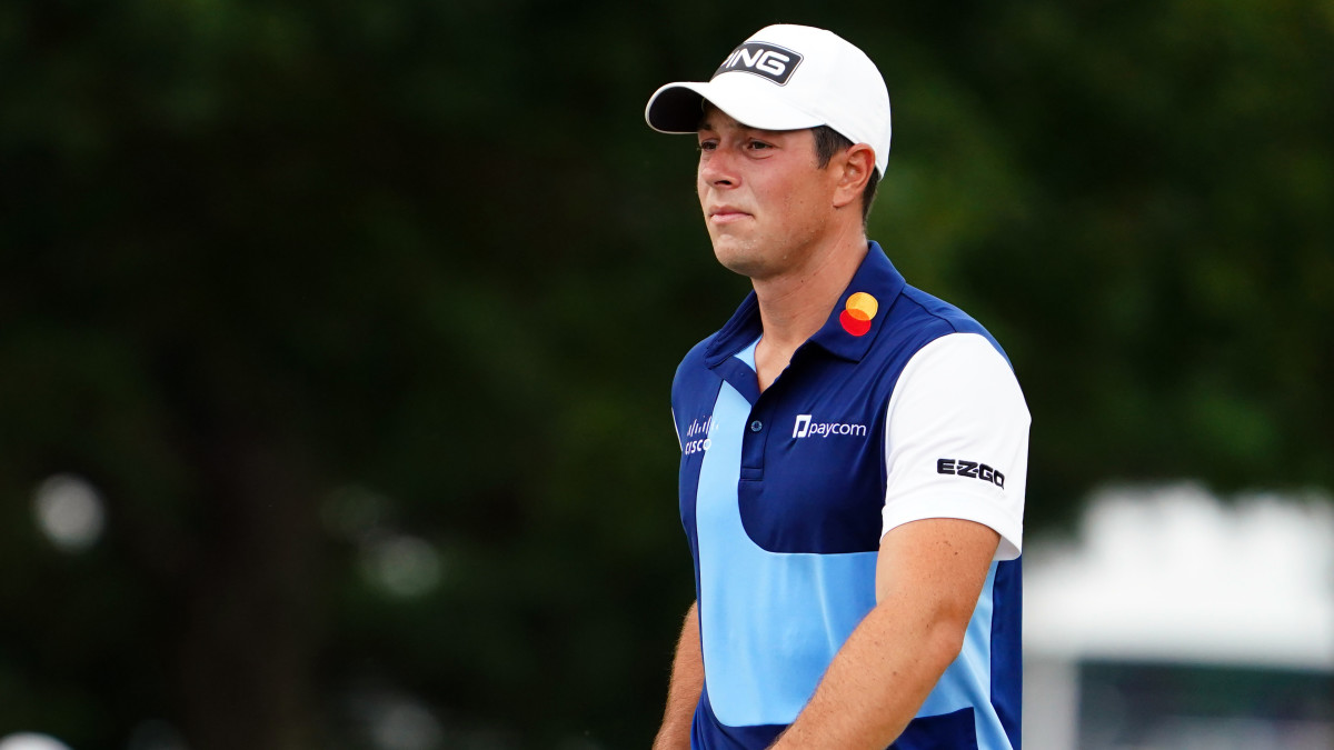 PGA golfer Viktor Hovland during a tournament.