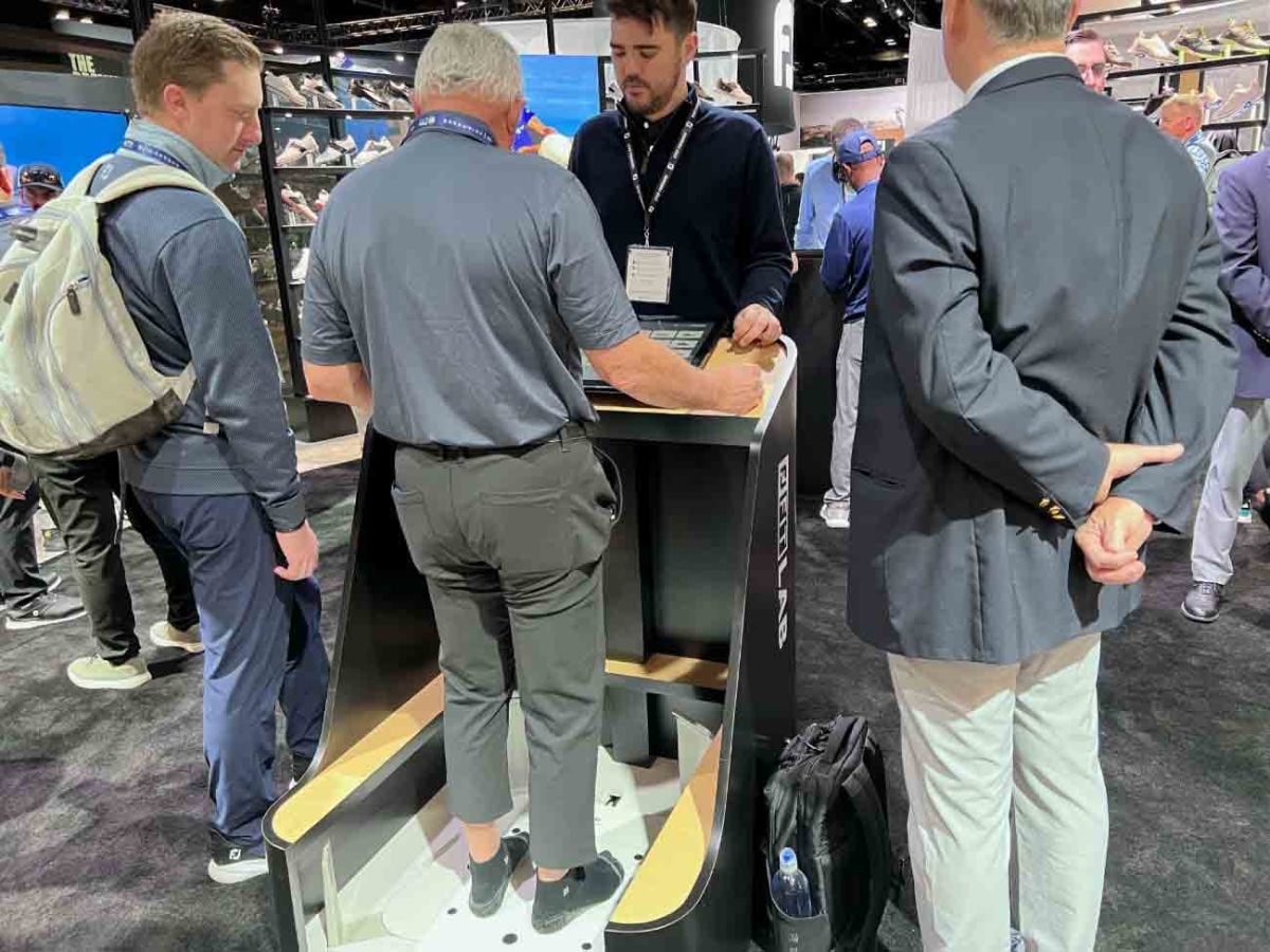 FootJoy's FitLab is demonstrated at the 2023 PGA Merchandise Show.