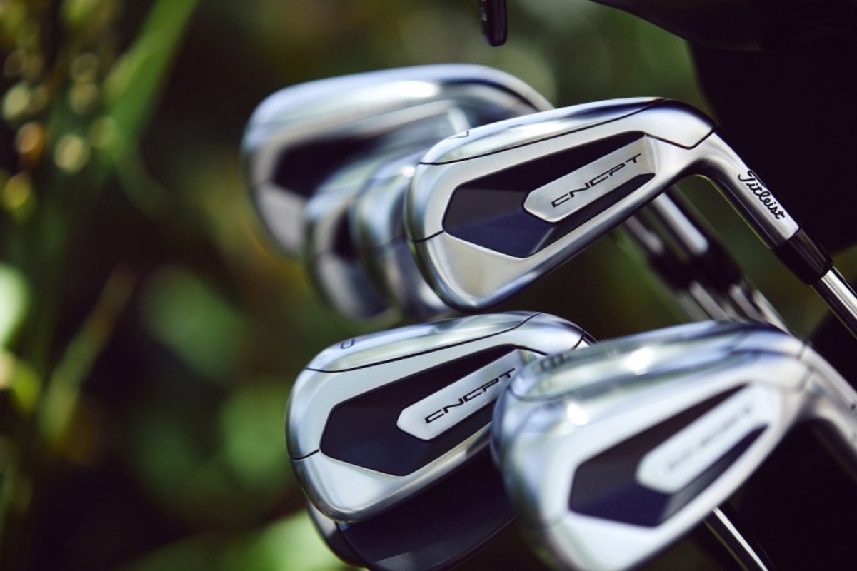 Titleist's CNCPT irons feature a hollow-body design and a forged supermetal L-face insert to create the reportedly "thinnest unsupported, constant-thickness face in golf." This helps in producing greater ball speeds and launch angles.