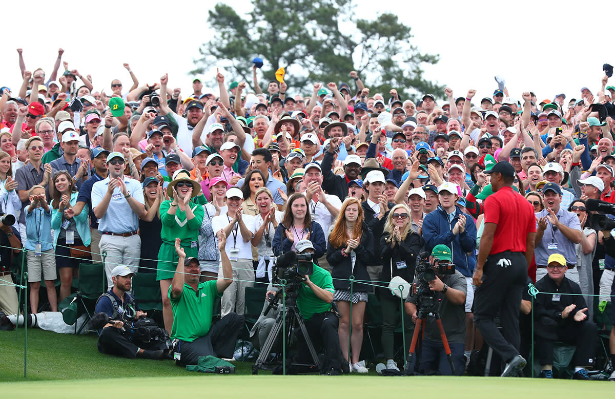 Tiger at the 2019 Masters. USA Today.