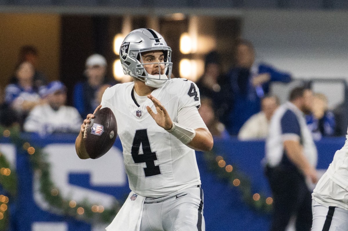 Las Vegas Raiders quarterback Aidan O'Connell earned the respect of one of the league's best wide receivers this season, Davante Adams.