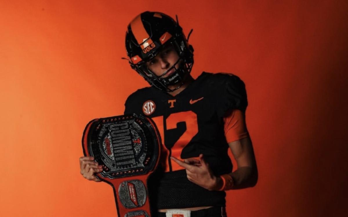 2025 5-star QB George MacIntyre during an unofficial visit to Tennessee. (Photo courtesy of George MacIntyre)