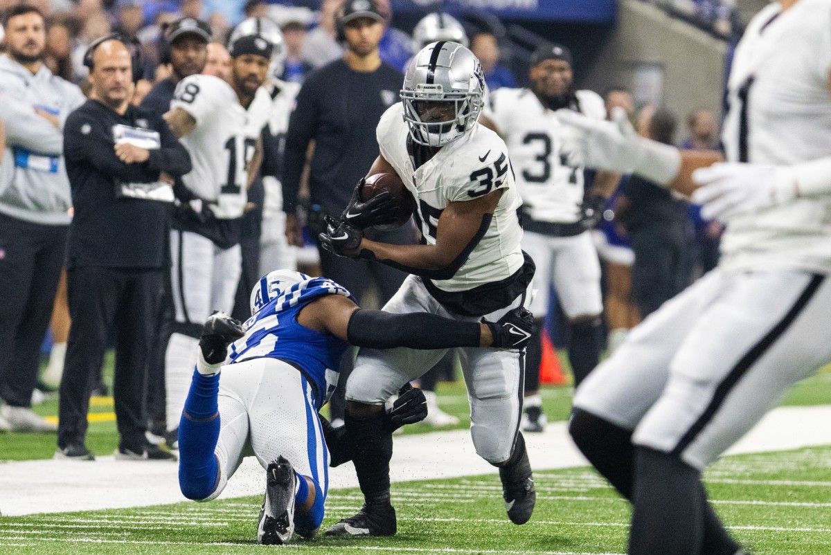 Las Vegas Raiders running back Zamir White has two years remaining on his four-year, $4.4-million rookie contract.