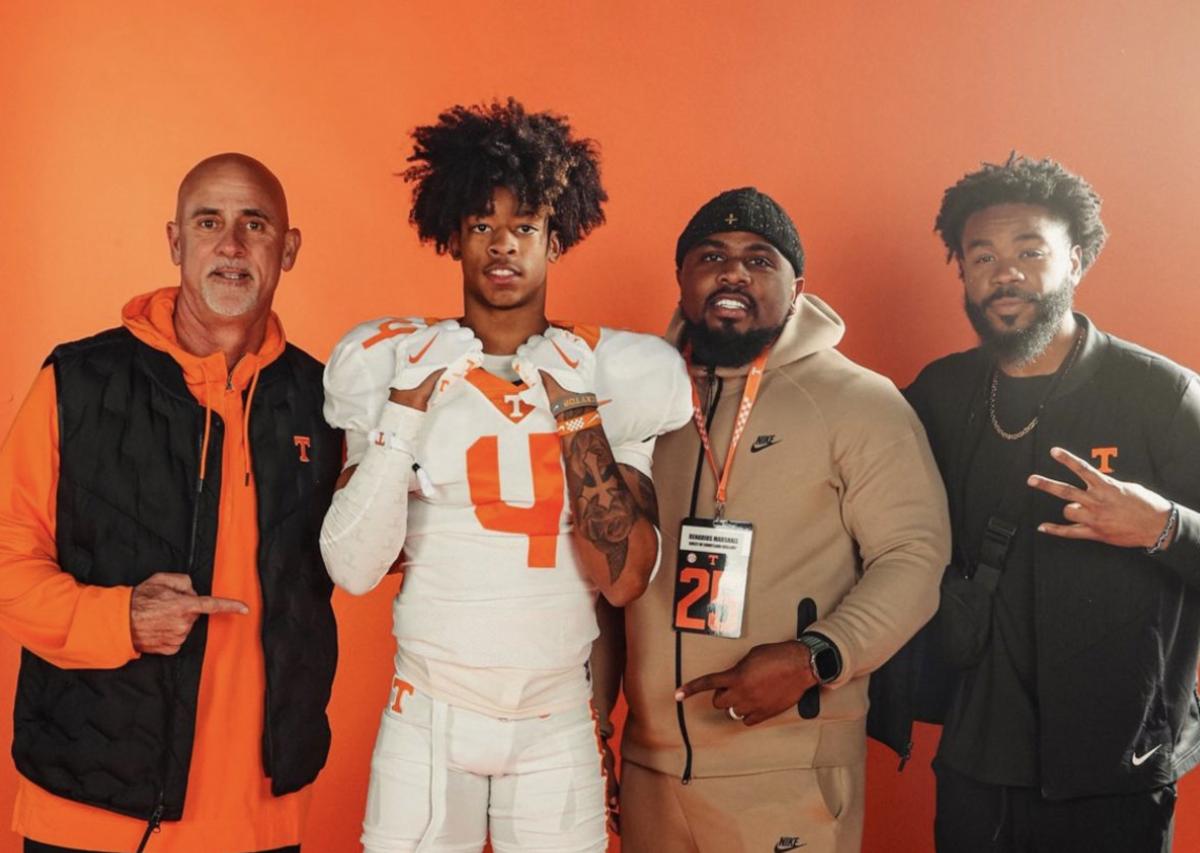 2025 CB Courtland Guillory during an unofficial visit to Tennessee. (Photo courtesy of Courtland Guillory)