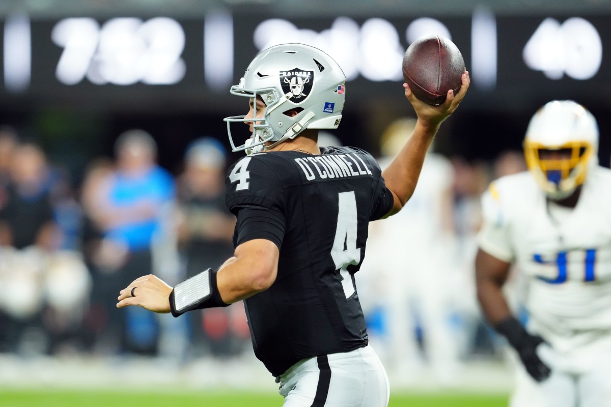 Las Vegas Raiders Tom Telesco and Antonio Pierce talk about evaluating the quarterback position