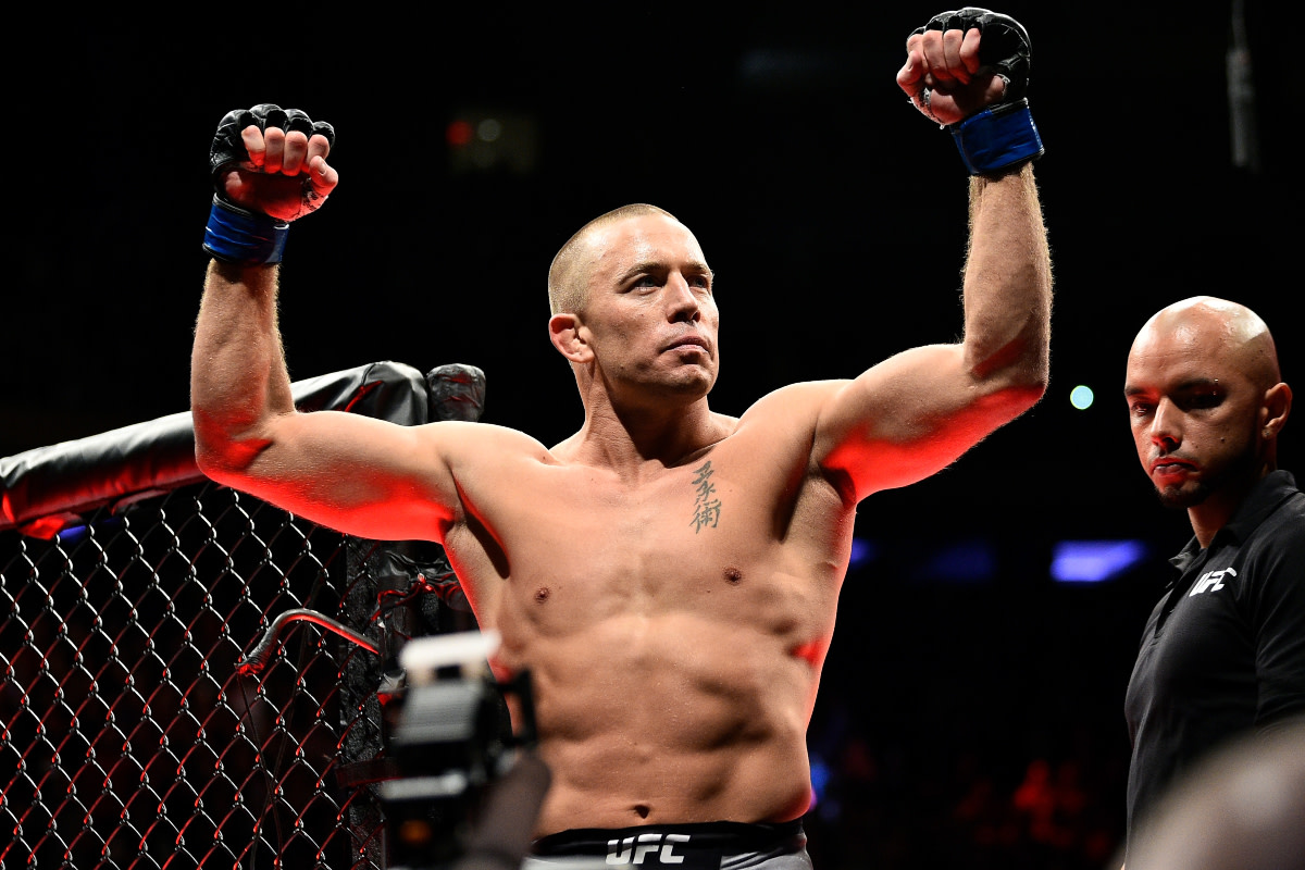 Georges St-Pierre enters the Octagon for his UFC 217 middleweight title fight against Michael Bisping.