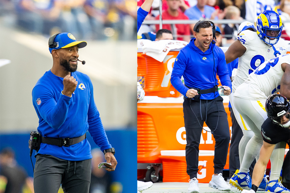 Current Rams assistant coaches Aubrey Pleasant (left) and Chris Shula (right).