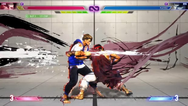 Ryu and Luke in training mode SF6