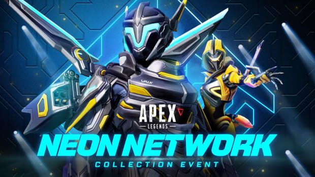 Title and Promo Screen for the Apex Legends Neon Network Collection Event.