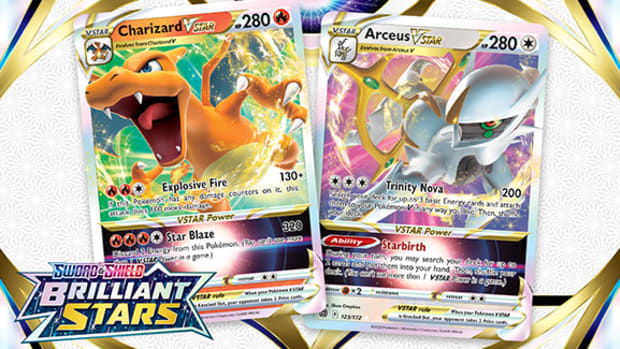 Charizard Vstar and Arceus Vstar in Brilliant Stars set