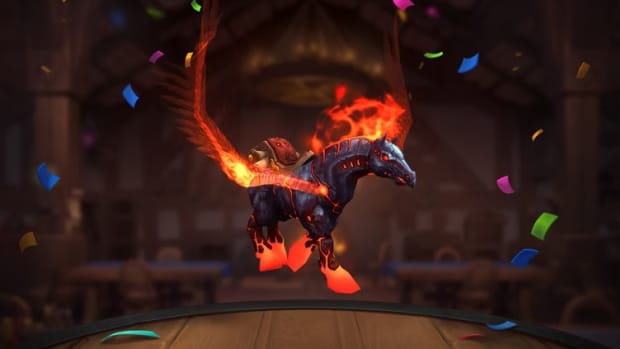 Players can earn the Fiery Hearthsteed Mount just by logging into World of Warcraft between March 11th and March 14.