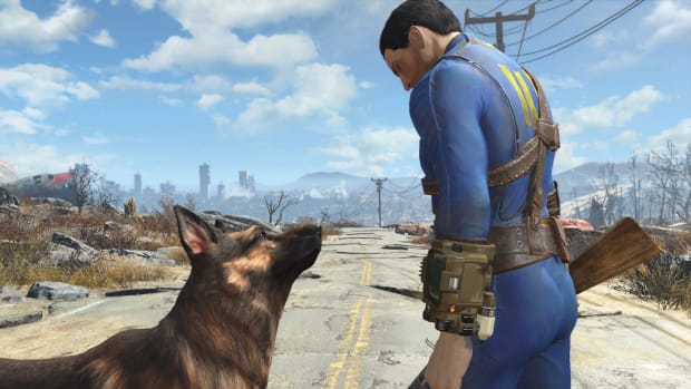 Fallout 4 character with dog