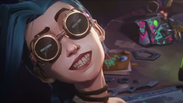 Jinx in goggles Arcane scene