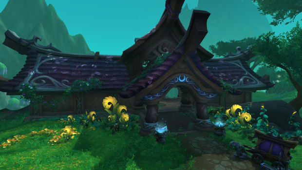 One of the locations in Bel'ameth, the new Night Elf Capital City in World of Warcraft's Patch 10.2.5.