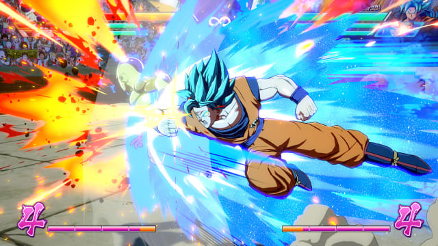 Super Saiyan Blue Goku vs Frieza in Dragonball FighterZ