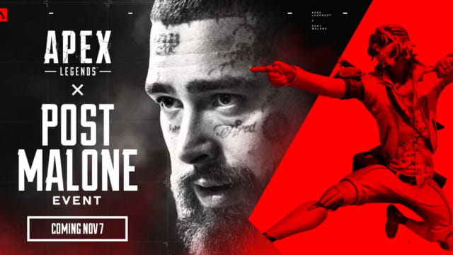 Apex Legends x Post Malone Event featuring a new Octane Skin.
