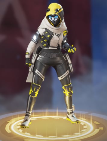 Wraith's Legendary Skin "Void Prowler" in Apex Legends.