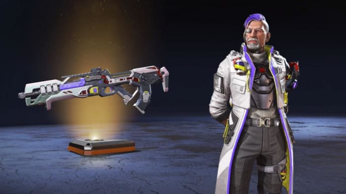  Legendary Ballistic and Flatline skins from Apex Legend's Neon Network Collection Event.