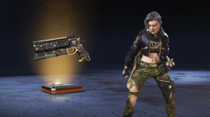 A legendary Wraith and Wingman skin designed by Post Malone for his crossover event with Apex Legends.