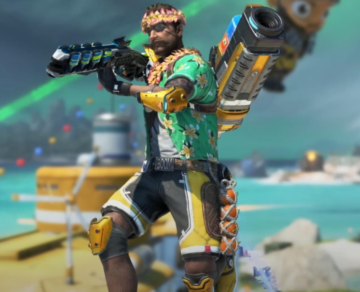 Fuse's beach wear skin from the Sun Squad Collection Event in Apex Legends.