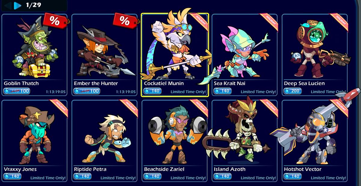 Skins in Brawlhalla Heatwave 2023