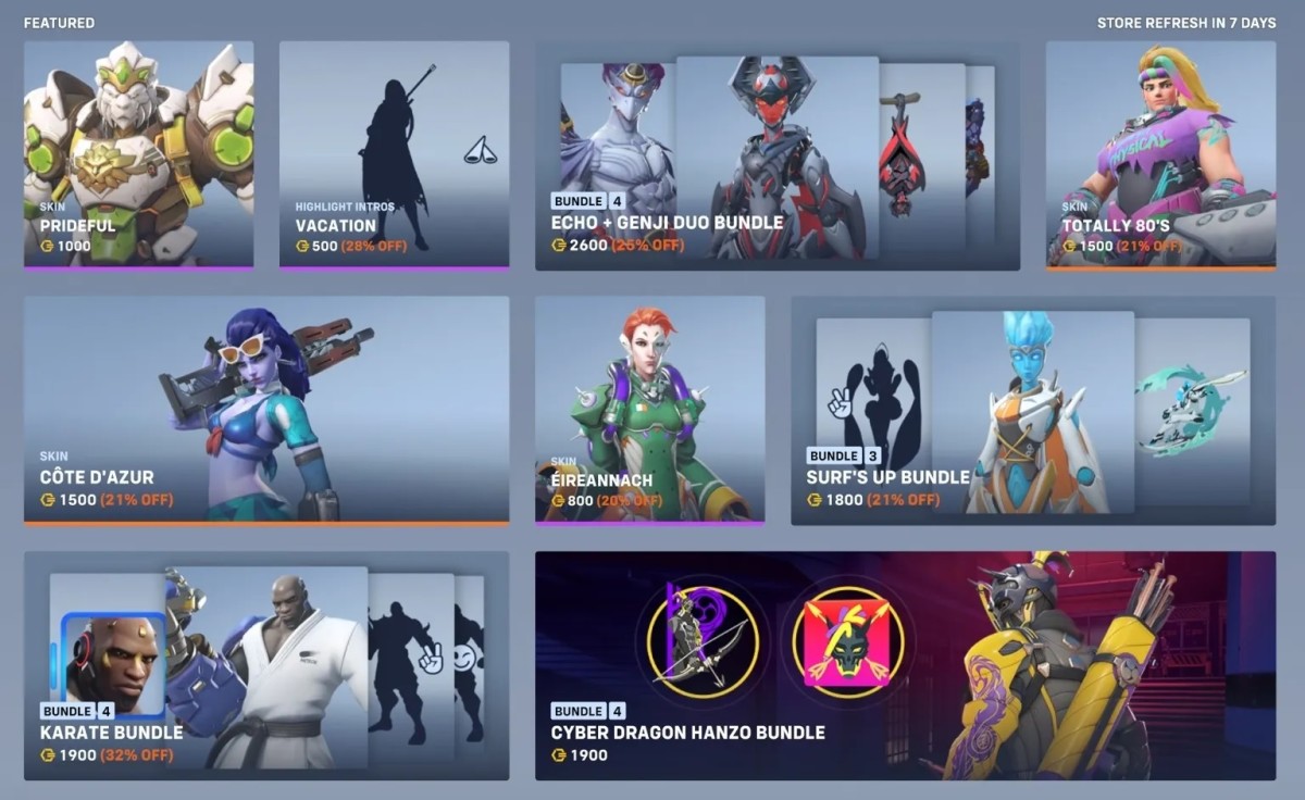 Skin shop in Overwatch 2