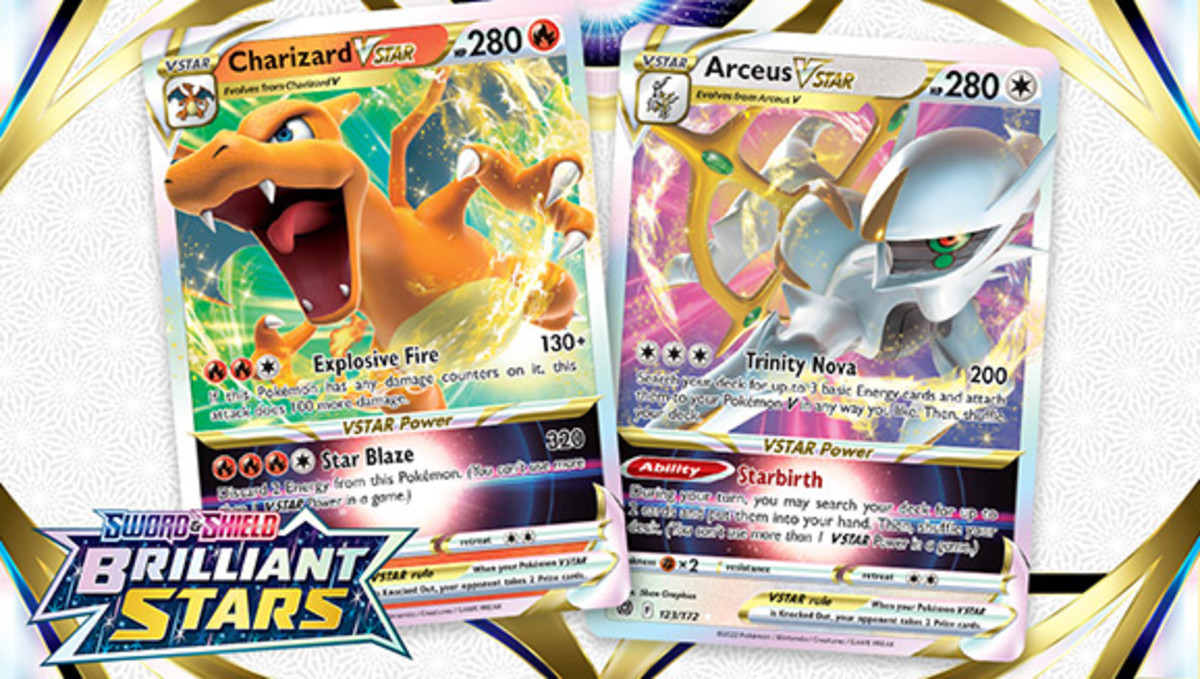 Charizard Vstar and Arceus Vstar in Brilliant Stars set