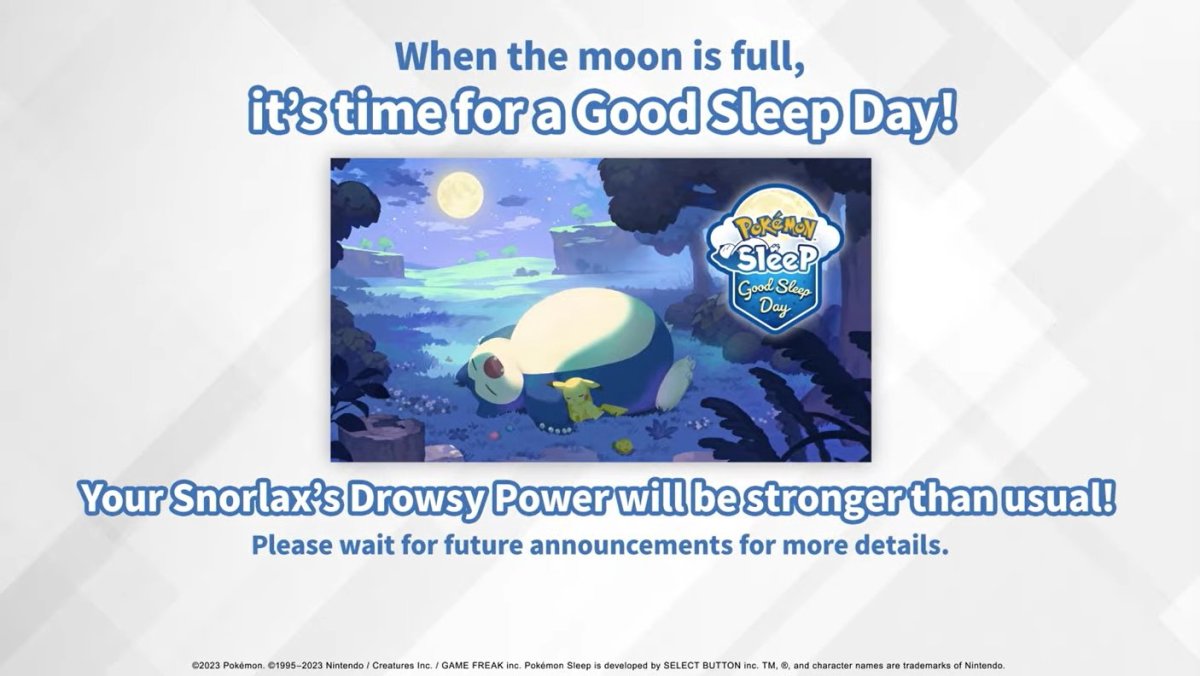 Pokemon Sleep Good Sleep Day event