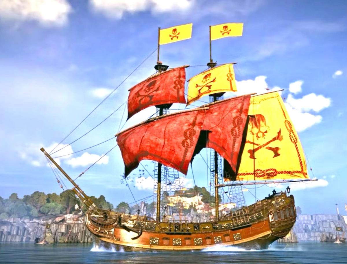 A Snow ship in Ubisoft's Skull and Bones game.
