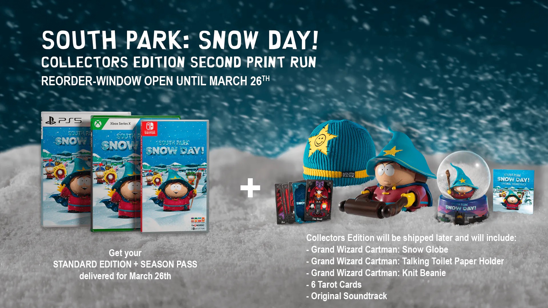 All collectors edition items for South Park Snow Day