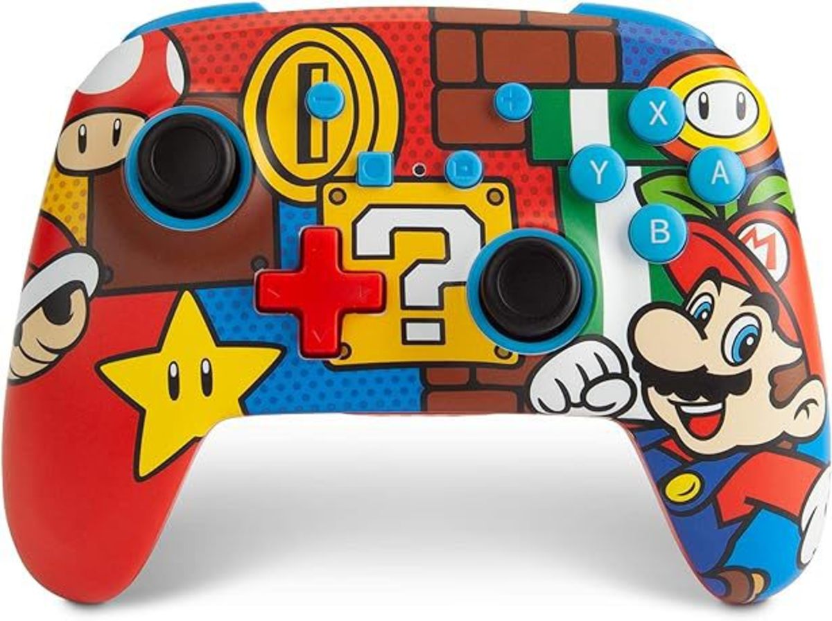 Mario themed nintendo switch controller