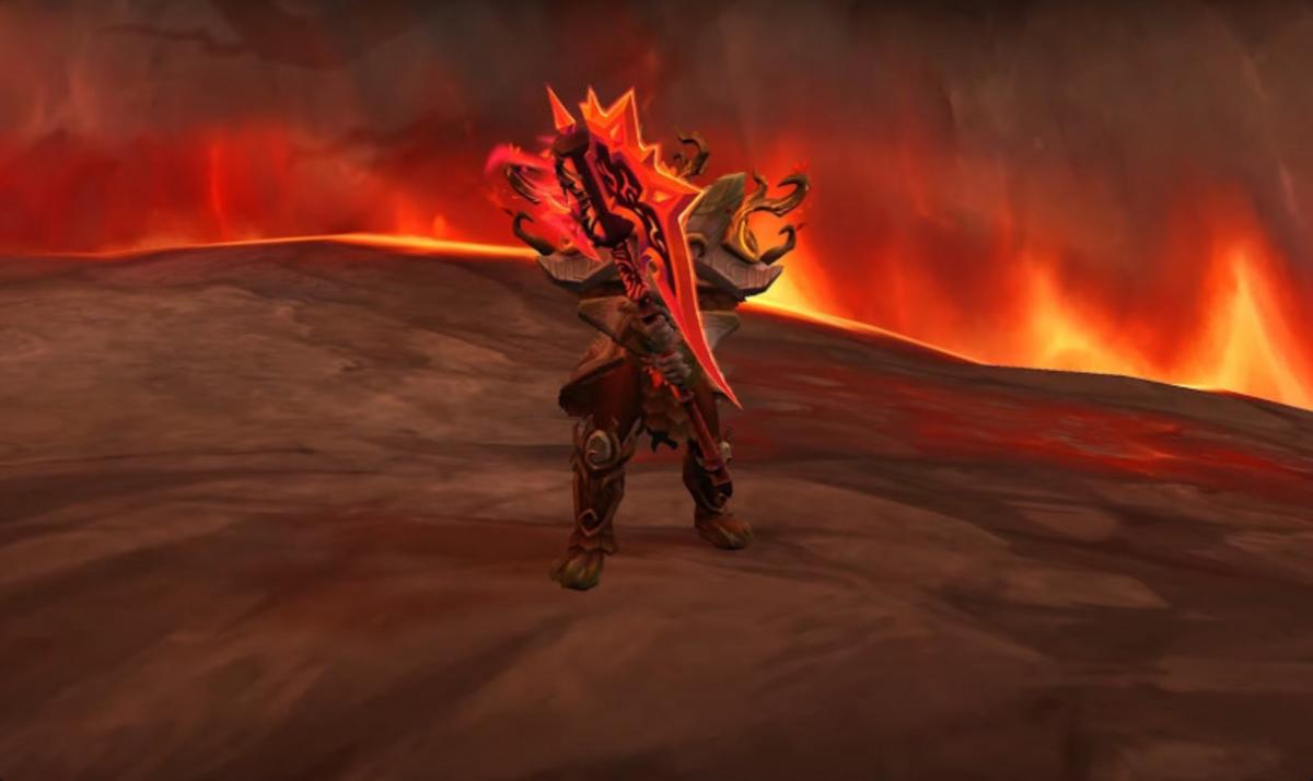 The legendary weapon Fyr'alath, the Dreamrender from World of Warcraft: Dragonflights Amirdrassil Raid.