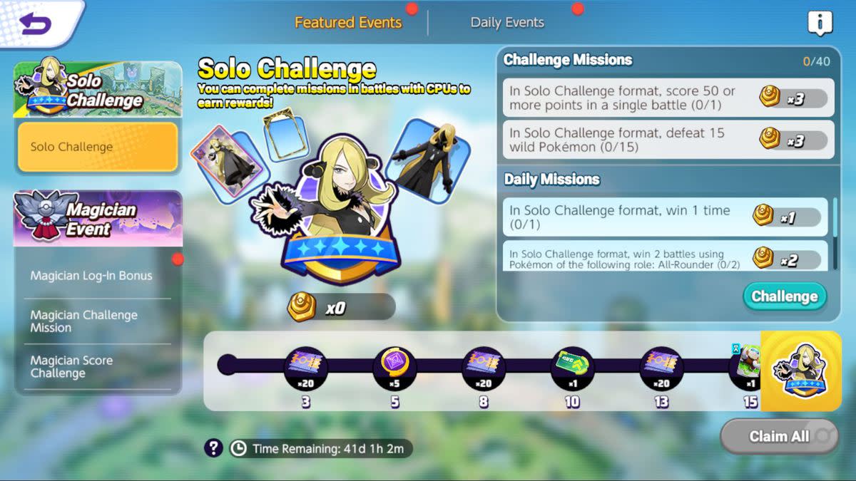 Cynthia Challenge battle pass