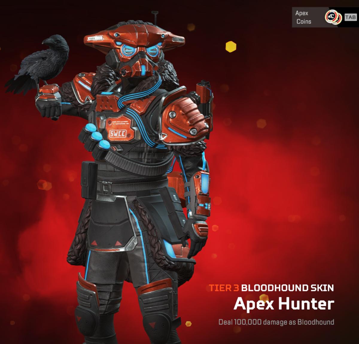 The Apex Hunter Prestige Skin for Bloodhound in Apex Legends.