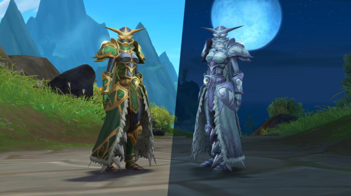 The Burden of Unrelenting Justice, color-changing transmog set in World of Warcraft: Dragonflight.