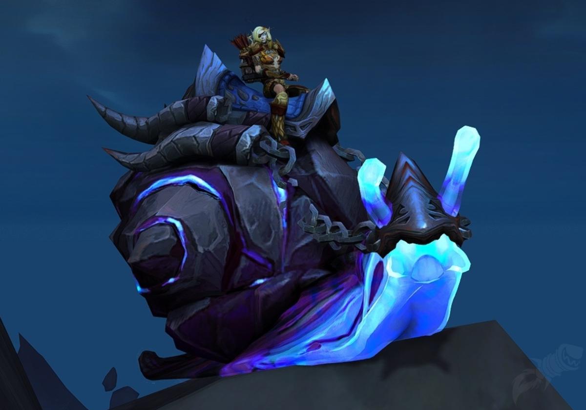 The rare Gooey Snailmental mount in World of Warcraft: Dragonflight.