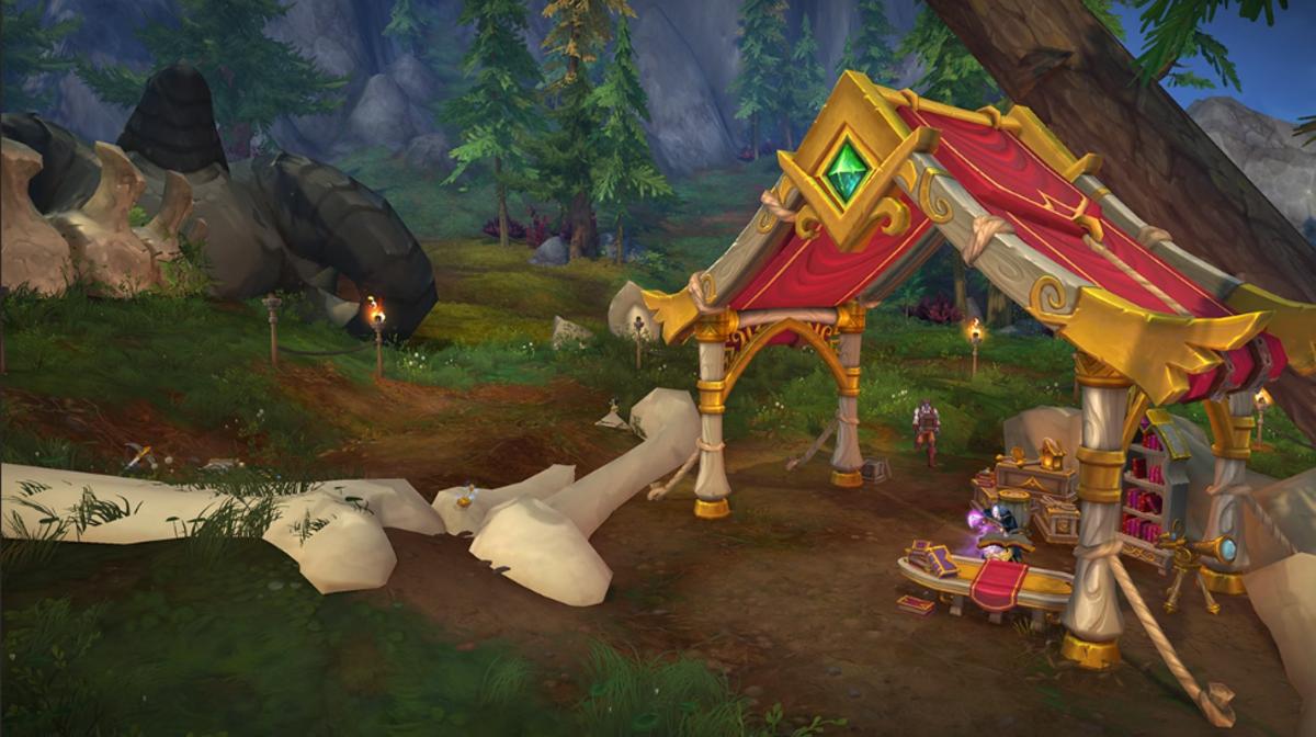 A dig site in the Azerothian Archives from Patch 10.2.5, Seeds of Renewal in World of Warcraft.