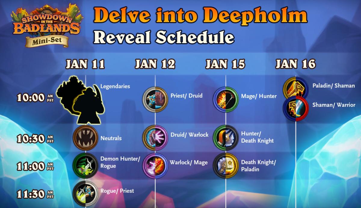 Hearthstone's Delve into Deepholm Mini-Set reveals schedule.