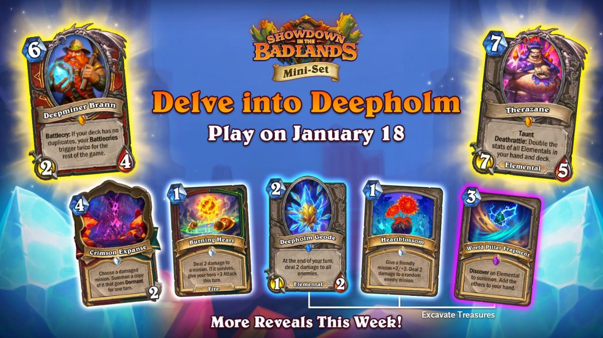Hearthstone Legendaries for the Delve into Deepholm mini-set will be released on January 18th.