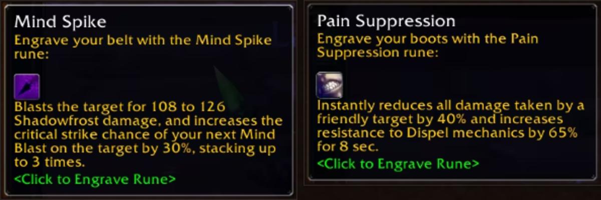 Now when the Tank yells for "Pain Sup" priests will be able to oblige!