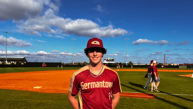 Tulane signee Drew Harrison tossed a no-hitter for the Germantown Mavericks against his best friend Chase Russell and the Madison Central Jaguars on Tuesday, March 5, 2024 in Gluckstadt, Miss.