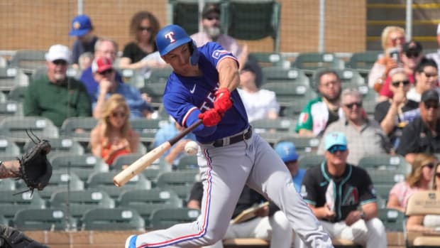 Former Trenton High (Florida) star Wyatt Langford, now a member of the Texas Rangers.