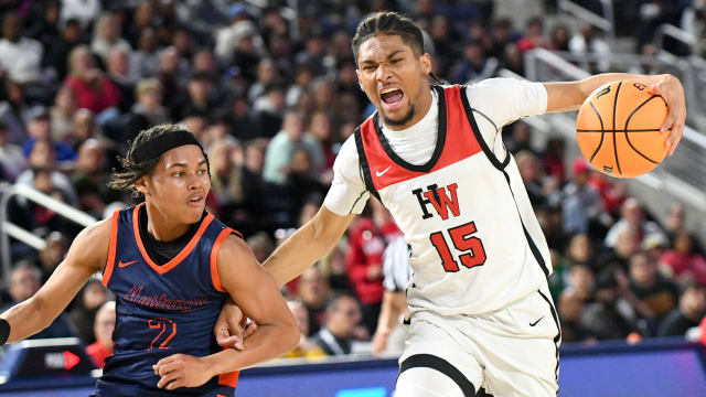 Harvard-Westlake vs. Roosevelt in the CIF Southern Section Open Division boys basketball final at Cal Baptist University on Friday, Feb. 23, 2024.