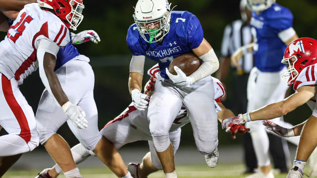 Bishop Miege Kansas at Rockhurst Missouri football 9-22-23 David Smith 23725