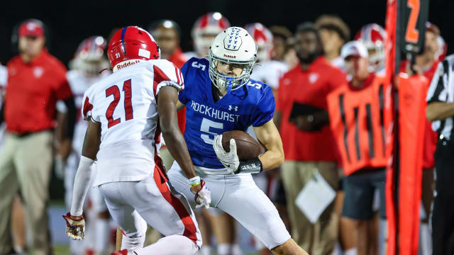 Bishop Miege Kansas at Rockhurst Missouri football 9-22-23 David Smith 23728