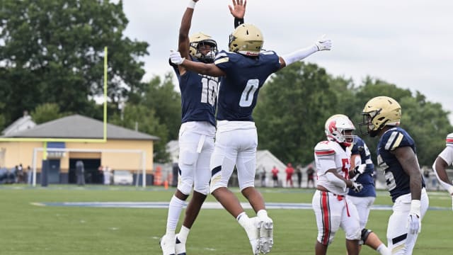 Tylan Boykin and Payton Cook Achbishop Hoban football Jeff Harwell